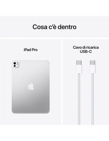 Apple iPad Pro 11" 256GB Wi-Fi+Cellular Argento Europa 2025 ME2P4TY/A