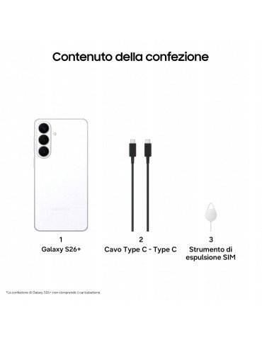 Samsung Galaxy S26+ 512GB Bianco 5G Dual Sim 12GB Europa