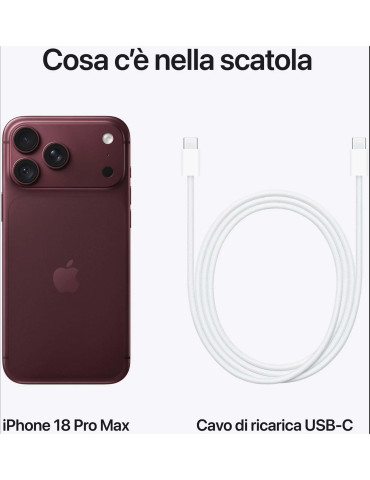 Apple iPhone 18 Pro Max 256GB Borgogna Europa