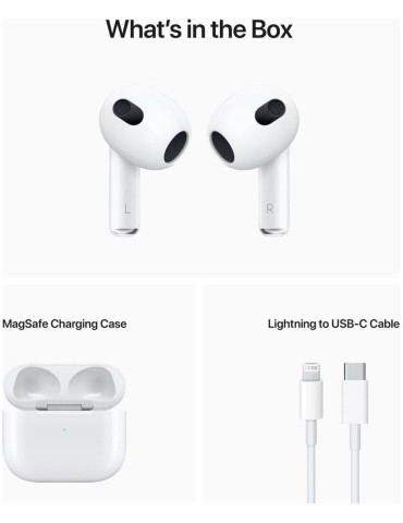 Apple AirPods 3 Gen.  con custodia di ricarica wireless Bianco Europa